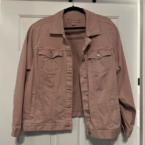 Maurices Blush Pink Button-Up Denim Jacket